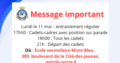 Message de la semaine – Du 4 au 11 mai